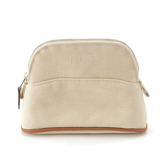 Hermes Canvas Bolide Mini Pouch Beige