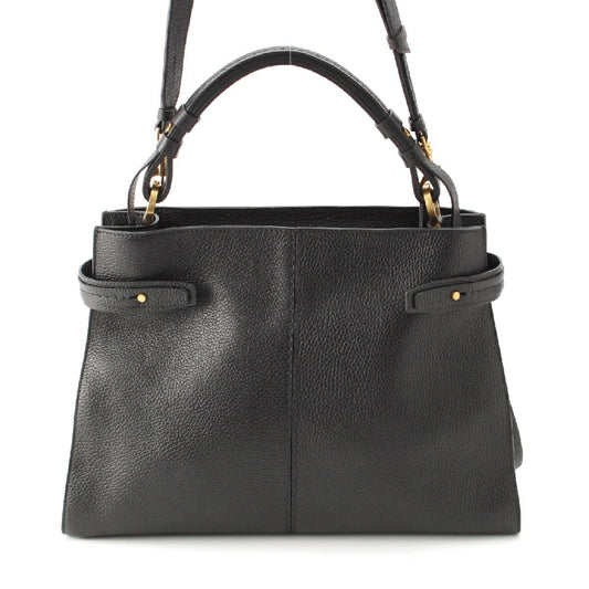 LORISTELLA BETH Leather 2way Handbag Black