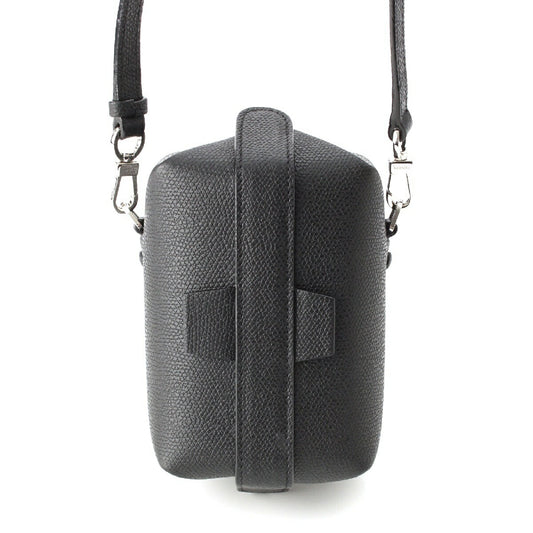 Valextra Leather Nano Crossbody Bag Black