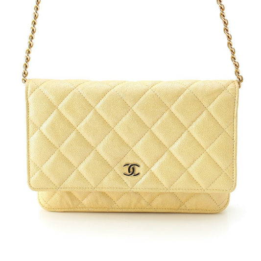 Chanel Shiny Caviar Chain Wallet Shoulder Bag
