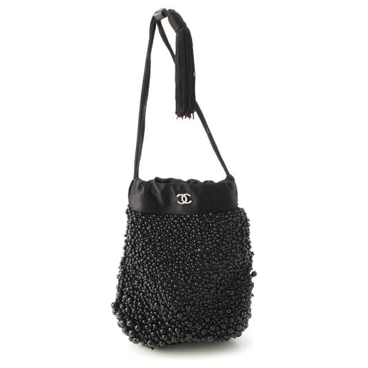 Chanel Bead Satin Pouch Party Bag