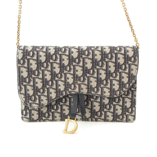 Dior Trotter Saddle Chain Wallet Shoulder Bag