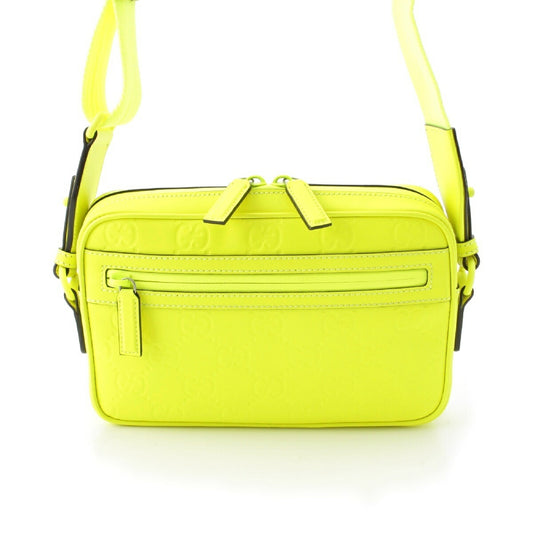 Gucci Leather GG Rubber Effect 2way Clutch Bag