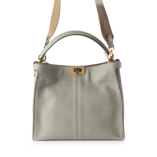 Fendi Peekaboo X-Lite Leather 2WAY Shoulder Bag
