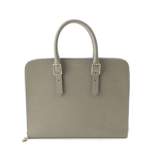 Giorgio Armani Leather PC Briefcase Gray