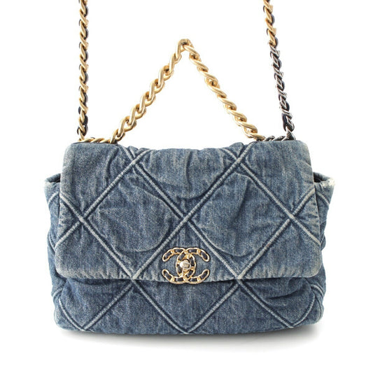 Chanel Denim Large Chain Shoulder Bag AS1161