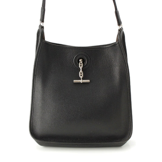 Hermes Vespa PM Leather Shoulder Bag Black