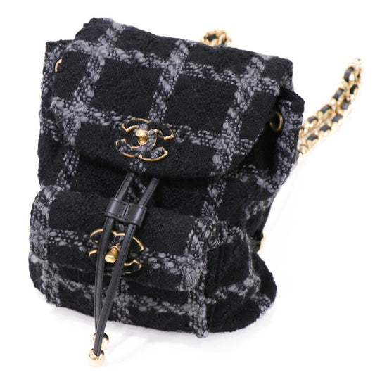 Chanel Tweed Leather Backpack