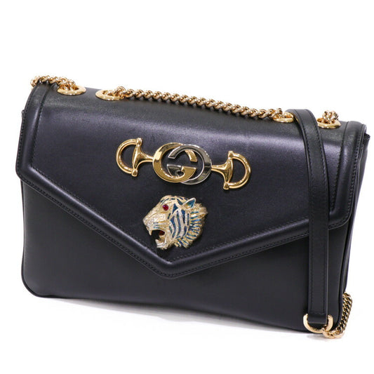 Gucci Rajah MM Leather Crossbody Bag