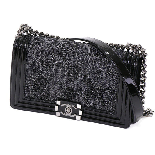 Chanel Boy Sequin Patent Leather 2Way Bag