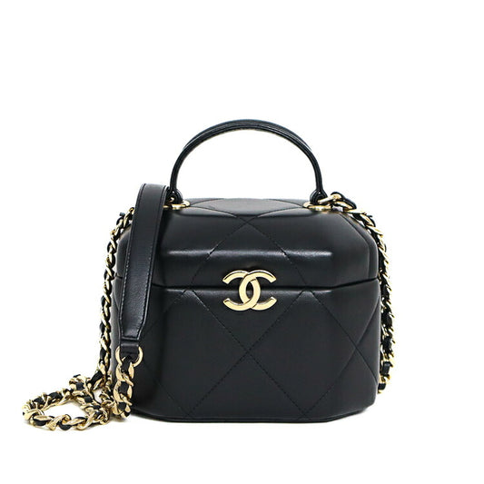 Chanel Lambskin Matelasse Vanity Bag Crossbody