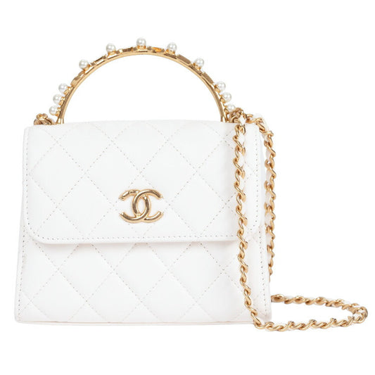 Chanel Mini Top Handle Leather Bag AP3513