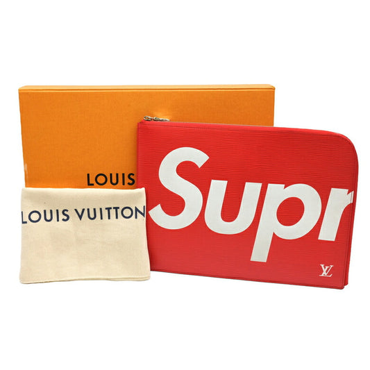 Louis Vuitton Epi Pochette Jour GM Clutch Red