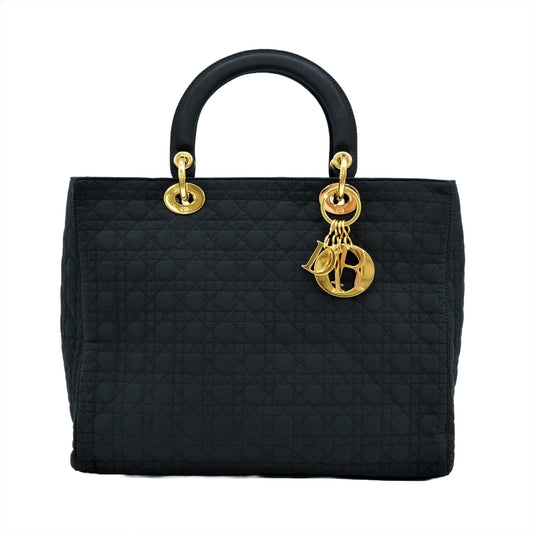 Dior Lady Dior Quilted Canvas Tote Bag