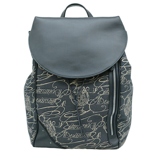 Berluti Nomade Scritto Arabesque Canvas Leather Backpack
