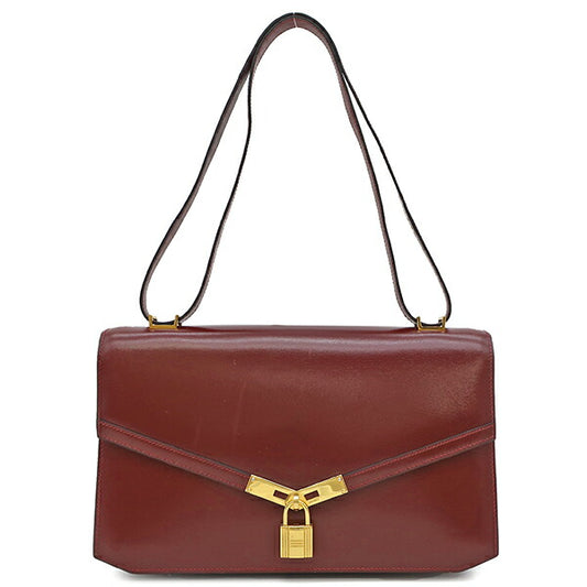 Hermes Box Calf Shoulder Bag Cadena Lock