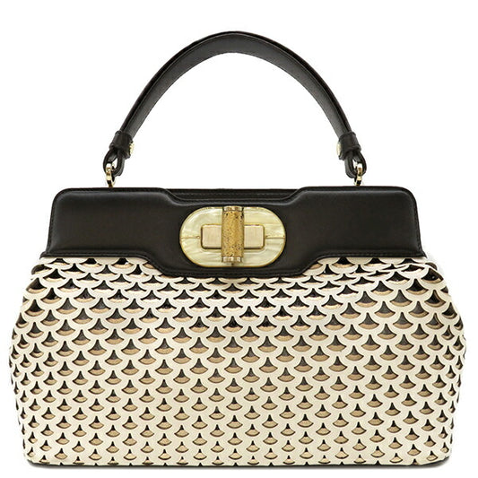 Bvlgari Isabella Rossellini 2WAY Bag Ivory/Black