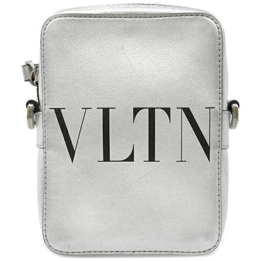 Valentino Leather Shoulder Bag VLTN Logo