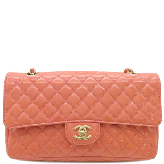 Chanel Pink Patent Leather Classic Shoulder Bag