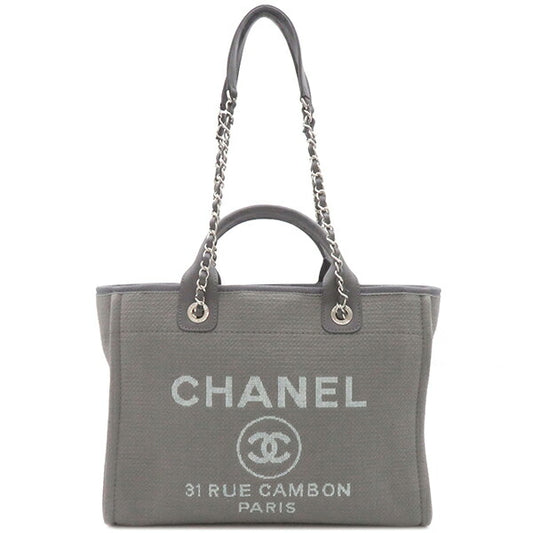 Chanel 2WAY Canvas Leather Tote Bag