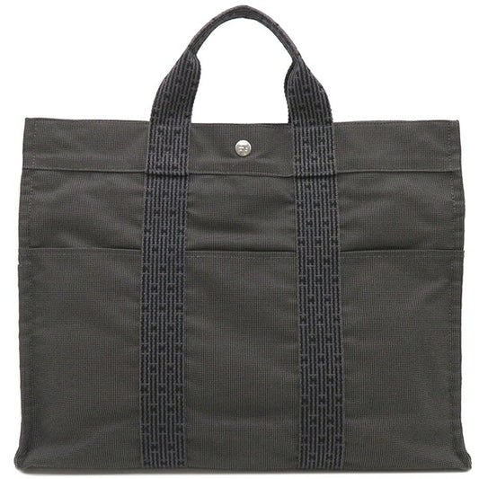 Hermes Canvas Tote Bag MM Grey