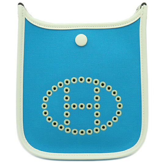 Hermes Neo Evelyne TPM Shoulder Bag Blue Green