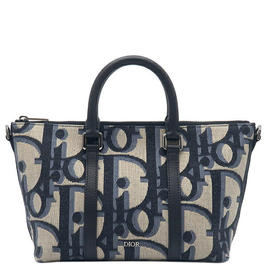 Dior Canvas Leather 2WAY Weekender Bag