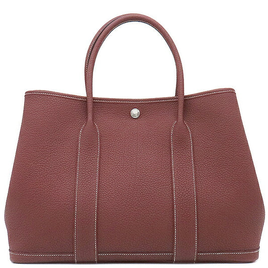Hermes Garden Party PM Tote Bag Rouge Ash