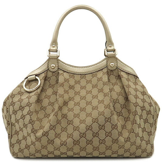 Gucci Sukey GG Canvas Leather Tote Bag 211944