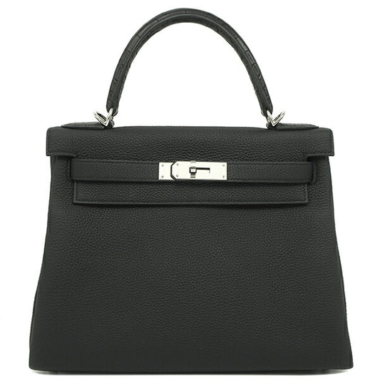 Hermes Kelly Touch 28 Togo Alligator Bag Black