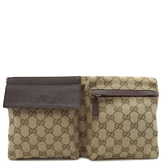 Gucci GG Canvas Leather Waist Bag 28566
