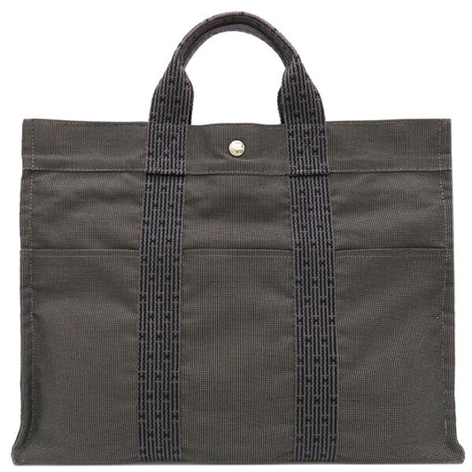 Hermes Canvas Tote Bag MM Gray