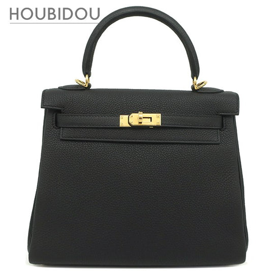 Hermes Kelly 25 Togo 2-Way Bag Black