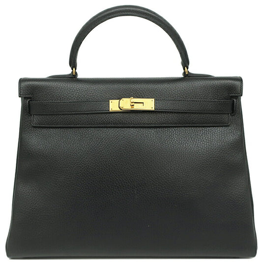 Hermes Kelly 35 2WAY Bag Black Gold Hardware
