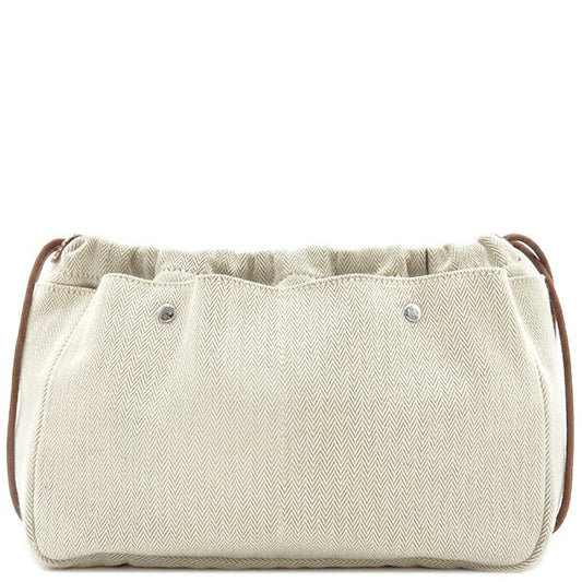 Hermes Toile Chevron Leather Pouch