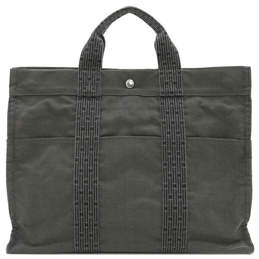 Hermes Canvas Tote Bag MM Grey