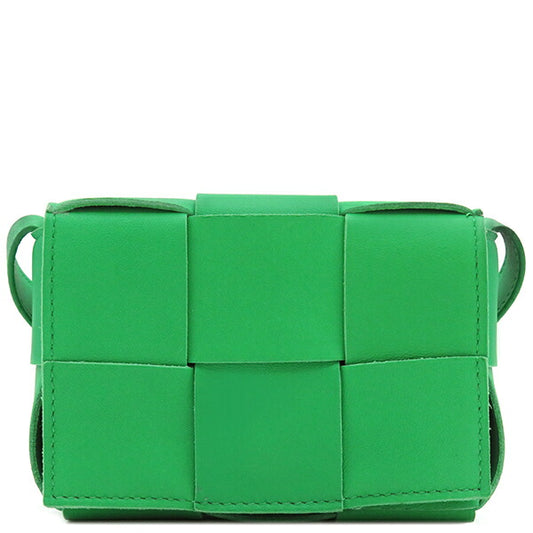 Bottega Veneta Lambskin Crossbody Bag Green
