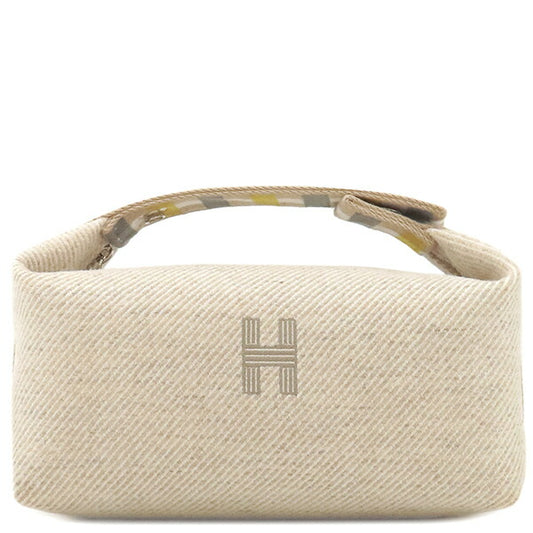 Hermes Wool Pouch Black Handbag