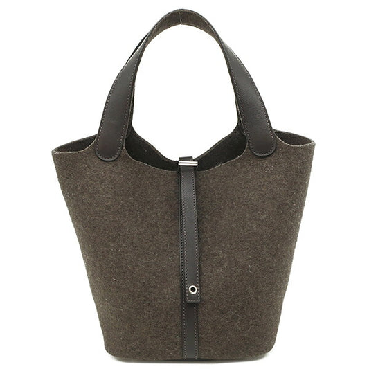 Hermes Picotin Lock MM Felt Swift Handbag