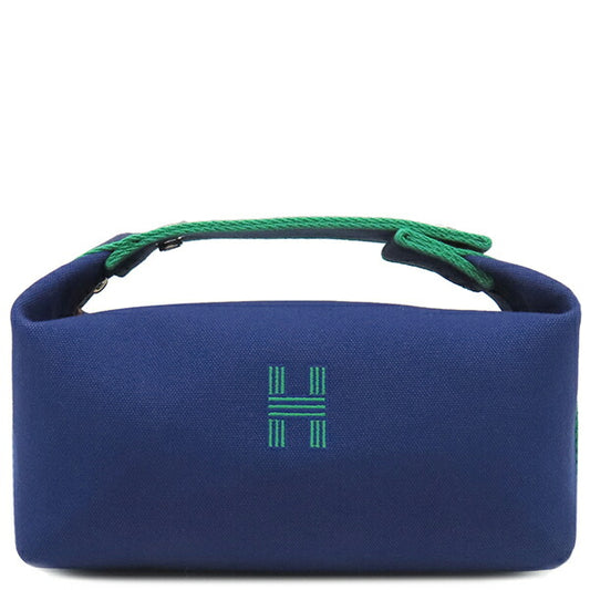 Hermes Toile Ash Pouch Black PM