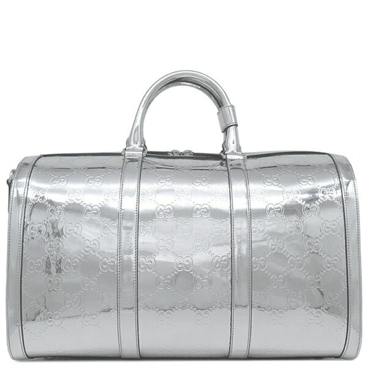 Gucci GG Embossed Medium Duffle Bag Silver