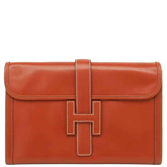 Hermes Jige PM Clutch Bag Brown