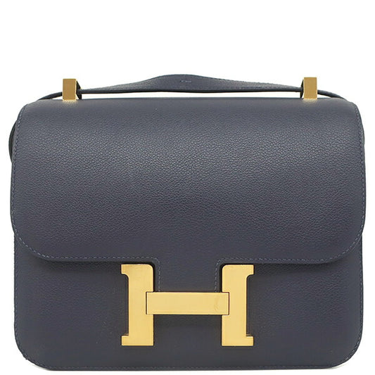 Hermes Constance 24 Shoulder Bag Blue Nuit
