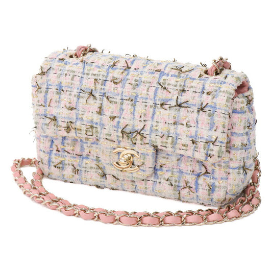 Chanel Tweed Leather Chain Shoulder Bag