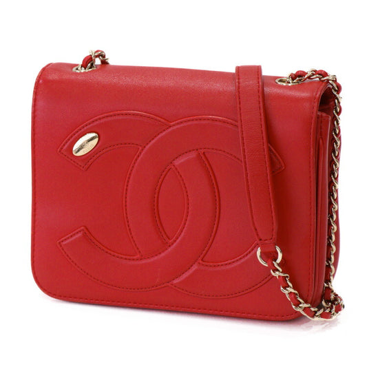 Chanel Lambskin CC Logo Flap Shoulder Bag