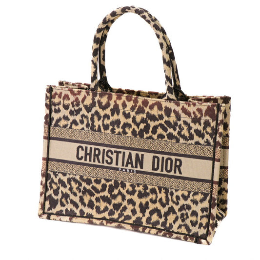 Christian Dior Leopard Book Tote Canvas Bag