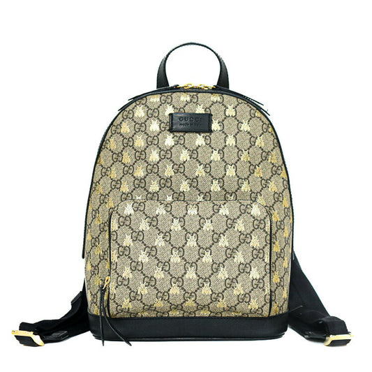 Gucci GG Supreme Canvas Leather Backpack