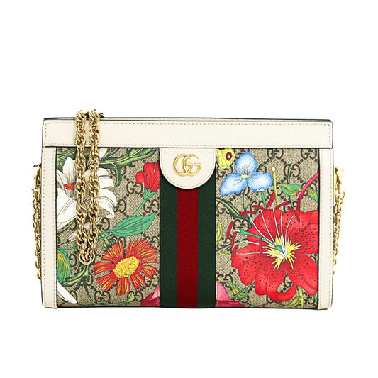 Gucci Ophidia GG Flora Chain Shoulder Bag