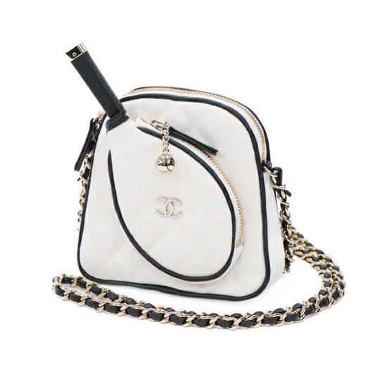 Chanel Mini Canvas Clutch Chain Shoulder Bag with Mirror