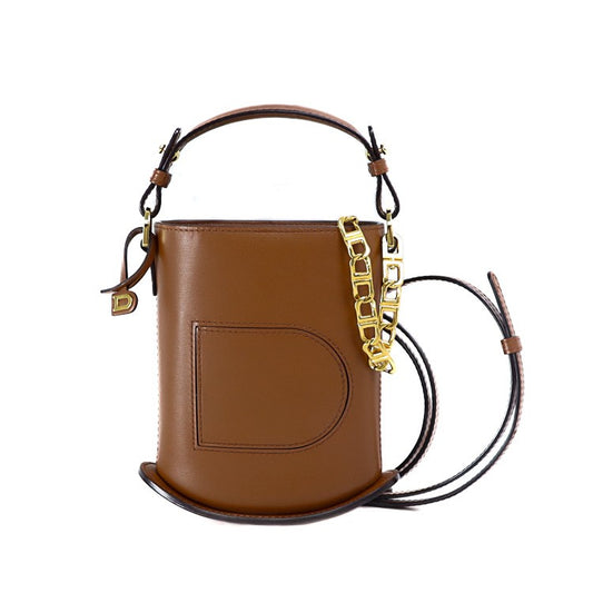 Delvaux Calf Leather Mini Chain Bag